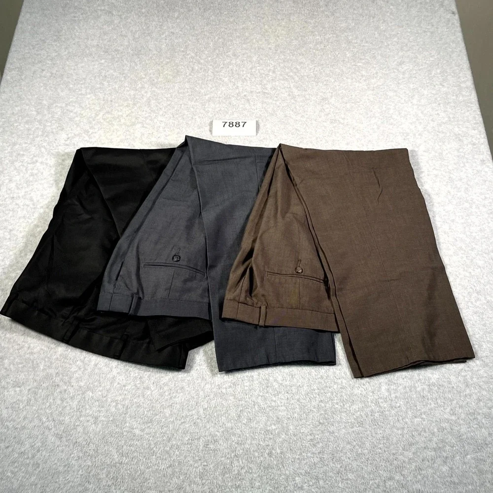 Perry Ellis Portfolio Dress Pants Mens 36x30 Multicolor Formal Business Lot of 3
